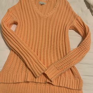 Lucky Brand Creamsicle Orange Cable Knit Sweater Small